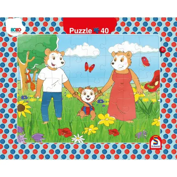 Schmidt Spiele Bobo Siebenschläfer: 2 Kinder Rahmenpuzzle, 24 Teile/ 40 Teile Top Angebot