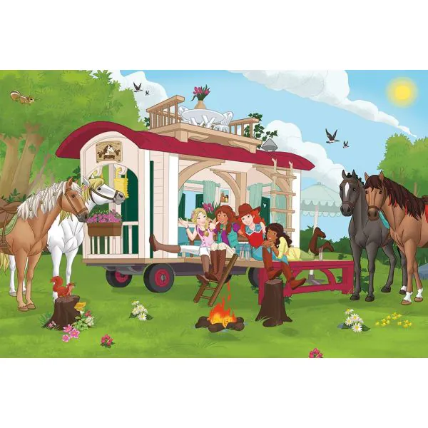Schmidt Spiele Schleich ®: Horse Club - Hannoveraner Fohlen, Falbe, 100 Teile Kinderpuzzle mit Add-on (eine Original Figur) Zeitlich begrenztes Angebot