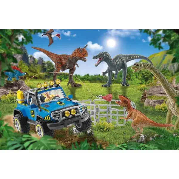 Schmidt Spiele Schleich ®: Dinosaurs – Urzeit-Giganten, 60 Teile Kinderpuzzle mit Add-on (eine Original Baby Stegosaurus mini Figur) Blitzangebot
