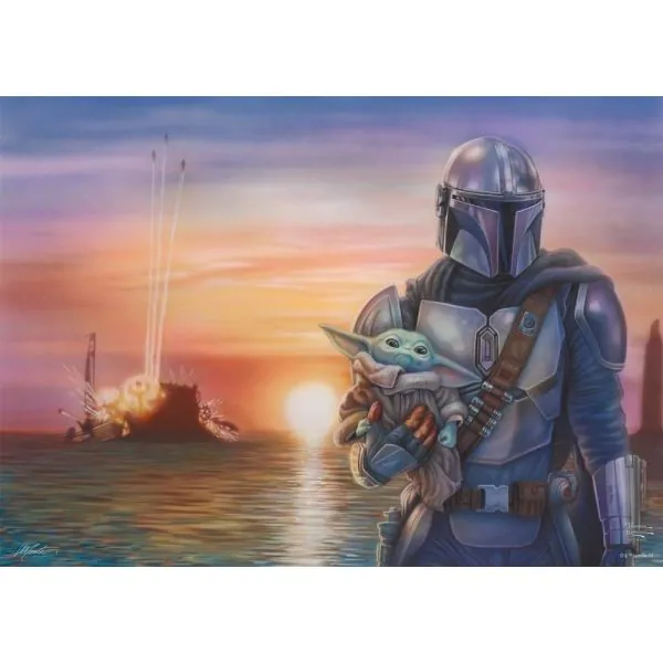 Schmidt Spiele Thomas Kinkade Studios: Star Wars The Mandalorian™ – A New Direction, 1.000 Teile Puzzle Nur für heute