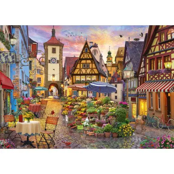 Schmidt Spiele Romantisches Bayern (Rothenburg ob der Tauber), 1.000 Teile Puzzle Begrenzt auf 3 Tage