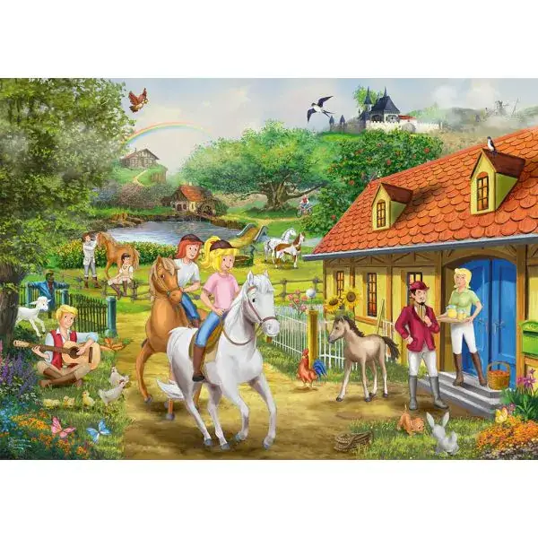 Schmidt Spiele Thomas Kinkade Studios: Bibi & Tina – Spaß auf dem Martinshof, 1.000 Teile Puzzle zollfrei