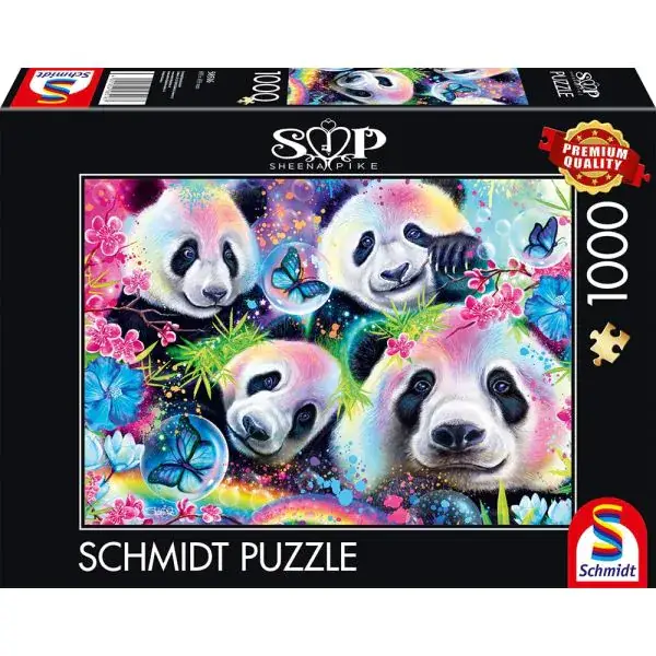 Schmidt Spiele Sheena Pike: Neon Blumen-Pandas, 1.000 Teile Puzzle Günstiger Verkauf