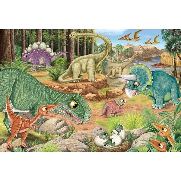 Schmidt Spiele Spaß mit Dinosauriern, 3x 24 Teile Kinderpuzzle Flash Sale