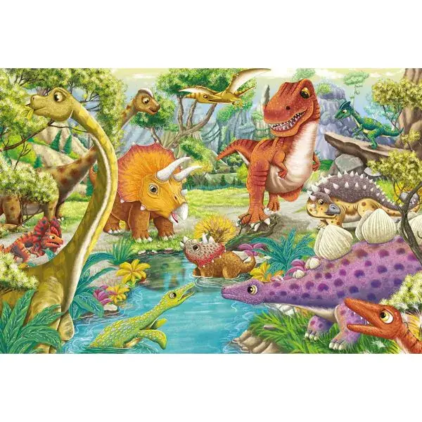 Schmidt Spiele Spaß mit Dinosauriern, 3x 24 Teile Kinderpuzzle Flash Sale