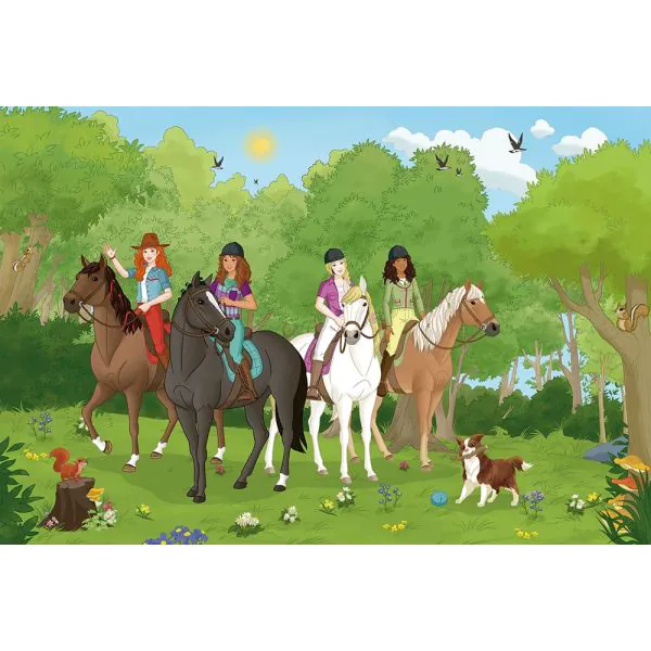 Schmidt Spiele Schleich ®: Horse Club - Club Holstein Fohlen, 150 Teile Kinderpuzzle mit Add-on (eine Original Figur) Exklusivangebot
