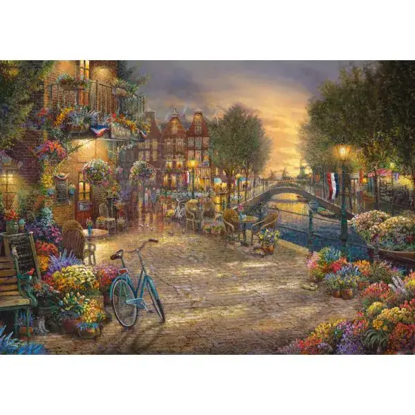 Schmidt Spiele Thomas Kinkade Studios: Amsterdam, 1.000 Teile Puzzle Heißer Verkauf