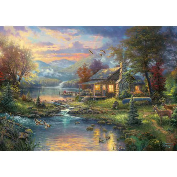 Schmidt Spiele Thomas Kinkade Studios: Nature's Paradise in der Nostalgie Metalldose, 500 Teile Puzzle Blitzangebot