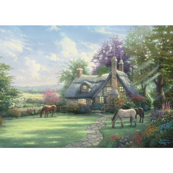 Schmidt Spiele Thomas Kinkade Studios: A Perfect Summer Day in der Nostalgie Metalldose, 500 Teile Puzzle Große Rabatte