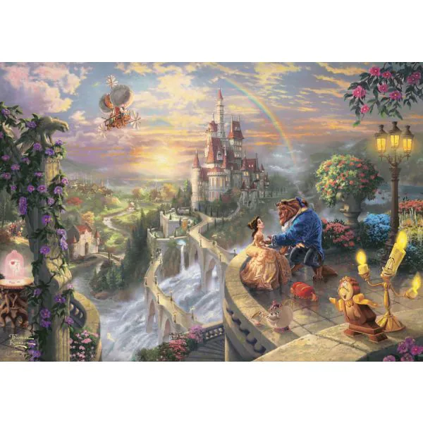 Schmidt Spiele Thomas Kinkade Studios: Disney - Beauty and the Beast in der Nostalgie Metalldose, 500 Teile Puzzle Bestseller
