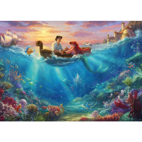 Schmidt Spiele Thomas Kinkade Studios: Disney - Arielle in der Nostalgie Metalldose, 500 Teile Puzzle Saisonale Angebote