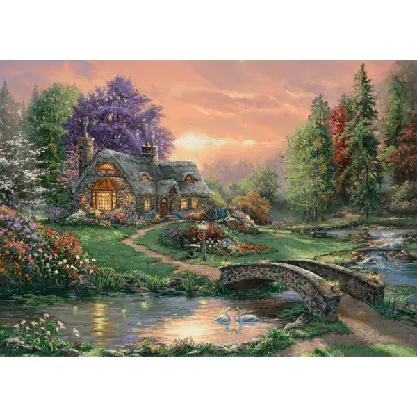 Schmidt Spiele Thomas Kinkade Studios: Sweetheart Retreat, 1.000 Teile Puzzle Kauf eins, bekomm eins gratis