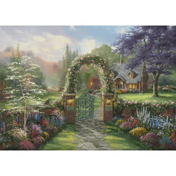 Schmidt Spiele Thomas Kinkade Studios: Hummingbird Cottage, 1.000 Teile Puzzle Tägliche Deals