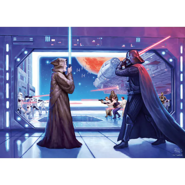 Schmidt Spiele Thomas Kinkade Studios: Star Wars - Obi Wan's letzter Kampf, 1.000 Teile Puzzle Tiefpreis