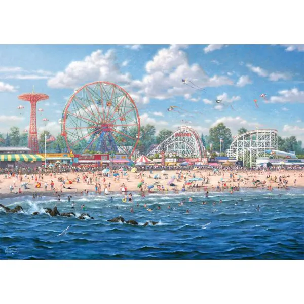 Schmidt Spiele Thomas Kinkade Studios: Coney Island, 1.000 Teile Puzzle Kostenlose Rückgabe