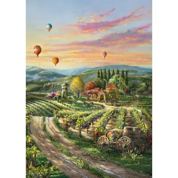 Schmidt Spiele Thomas Kinkade Studios: Peaceful Valley Vineyard, 1.000 Teile Puzzle Begrenzte Freigabe