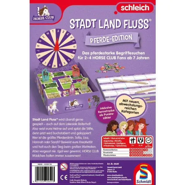 Schmidt Spiele Schleich ®: Horse Club - Stadt Land Fluss®, Kinderspiel Rabatte dieses Monats