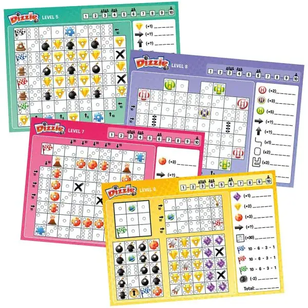 Schmidt Spiele Dizzle, Level 5 bis 8, Zusatzblock (75 Blatt) Outlet