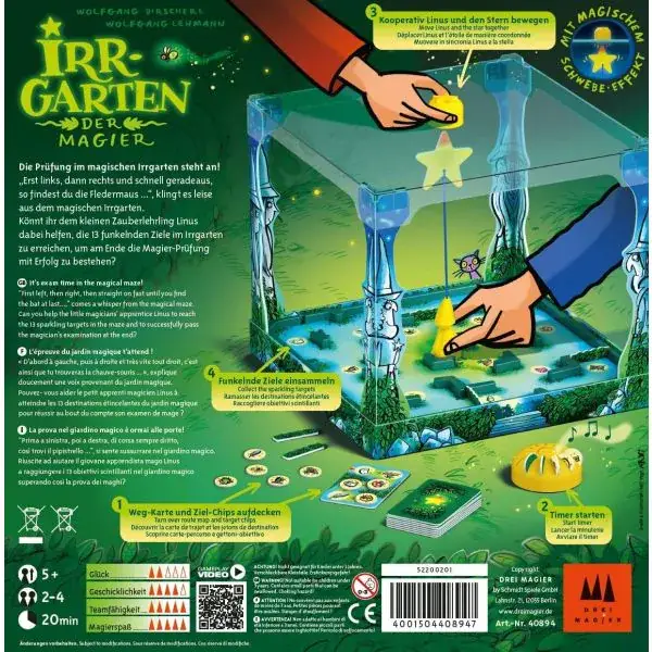 Schmidt Spiele Drei Magier®: Irrgarten der Magier, Kinderspiel Begrenztes Angebot