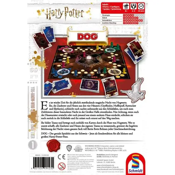 Schmidt Spiele DOG® Harry Potter, Familienspiel Exklusivangebot