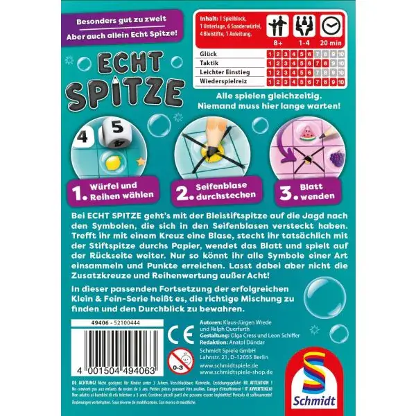 Schmidt Spiele Echt Spitze, Familienspiel Jubiläumsangebot