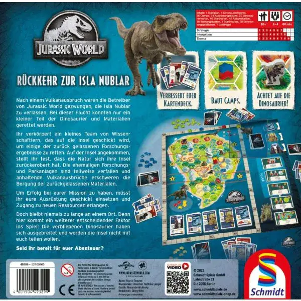 Schmidt Spiele Jurassic World: Rückkehr zur Isla Nublar, Familienspiel Heißer Verkauf
