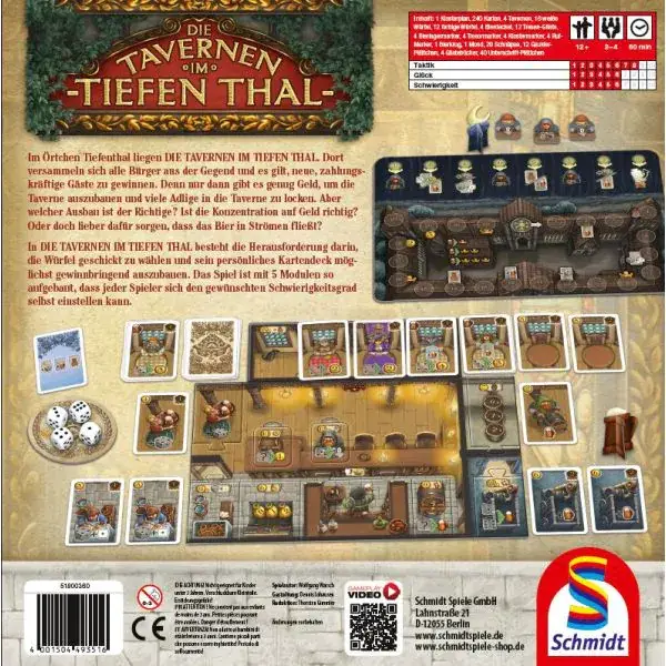 Schmidt Spiele Die Tavernen im Tiefen Thal, Strategiespiel Nur für heute