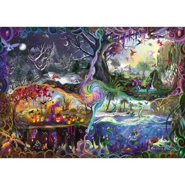 Schmidt Spiele Rose Cat Khan: Portal der vier Reiche, 1.000 Teile Puzzle Blitzverkäufe