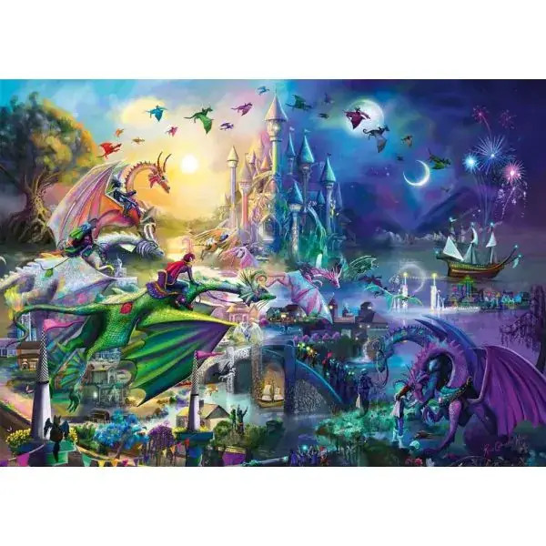 Schmidt Spiele Rose Cat Khan: Nächtlicher Drachen-Wettstreit, 1.000 Teile Puzzle Limitierter Zeitrabatt