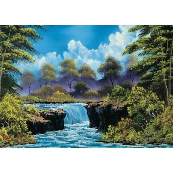 Schmidt Spiele Bob Ross: Wasserfall auf der Lichtung, 1.000 Teile Puzzle Versandkostenfrei