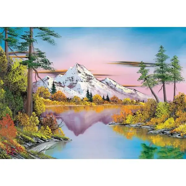Schmidt Spiele Bob Ross: Spiegelungen, 1.000 Teile Puzzle Begrenztes Angebot