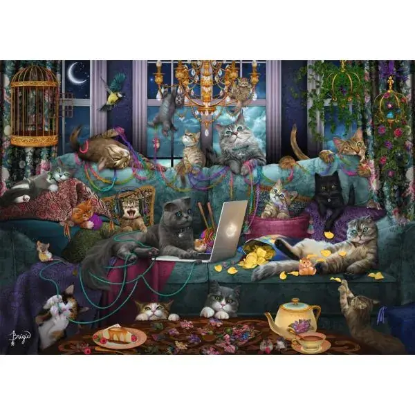 Schmidt Spiele Brigid Ashwood: Katzen in Quarantäne, 1.000 Teile Puzzle Preisnachlass