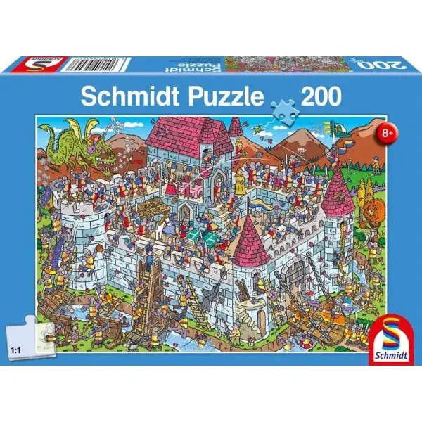 Schmidt Spiele Blick in die Ritterburg, 200 Teile Kinderpuzzle Saisonschlussverkauf