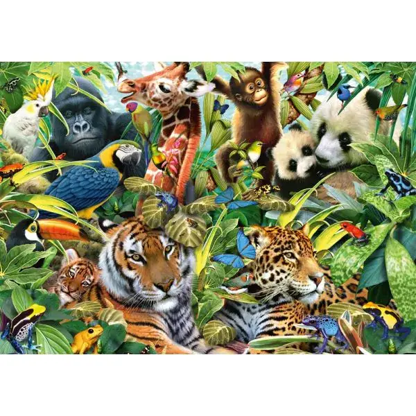 Schmidt Spiele Kunterbunte Tierwelt, 1.500 Teile Puzzle Muttertagsangebot