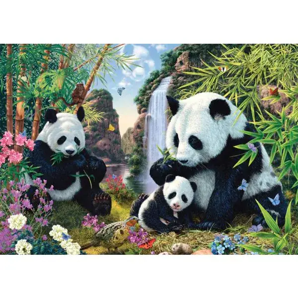 Schmidt Spiele Pandafamilie am Wasserfall, 500 Teile Puzzle Neueste Mode