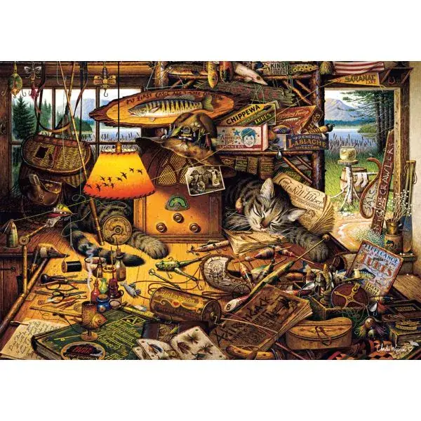 Schmidt Spiele Charles Wysocki: Max in den Adirondack Mountains, 1.000 Teile Puzzle Saisonale Angebote