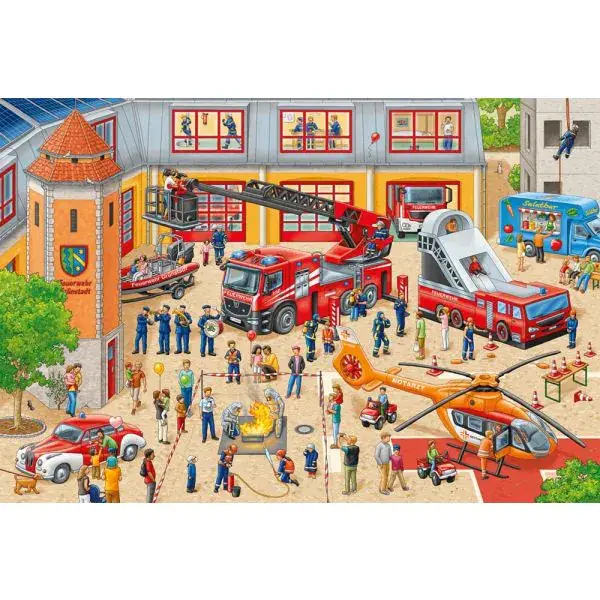 Schmidt Spiele Kindertag auf der Feuerwehrstation, 60 Teile Kinderpuzzle VIP-Rabatte
