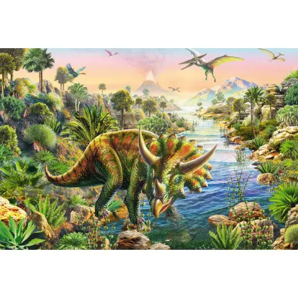 Schmidt Spiele Abenteuer mit den Dinosauriern, 3x48-teiliges Kinderpuzzle JETZT KAUFEN