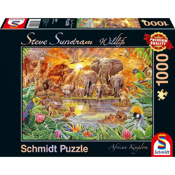 Schmidt Spiele Steve Sundram: Afrikas Tiere, 1.000 Teile Puzzle Nur noch ein Tag übrig