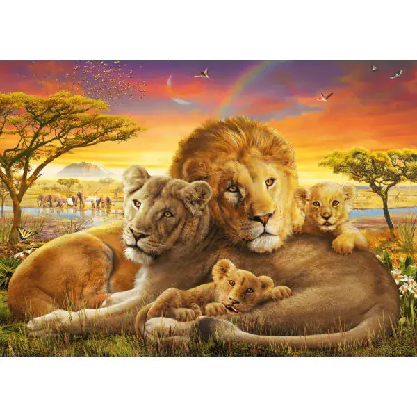 Schmidt Spiele Kuschelnde Löwenfamilie, 1.000 Teile Puzzle Online