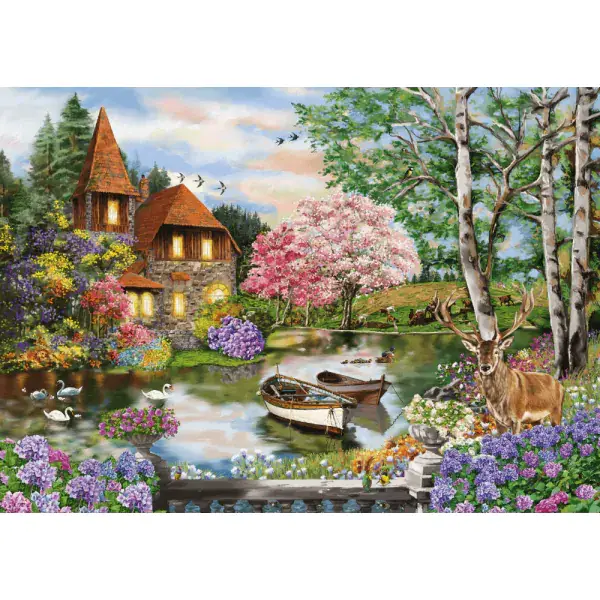Schmidt Spiele Haus am See, 1.000 Teile Puzzle Auslauf