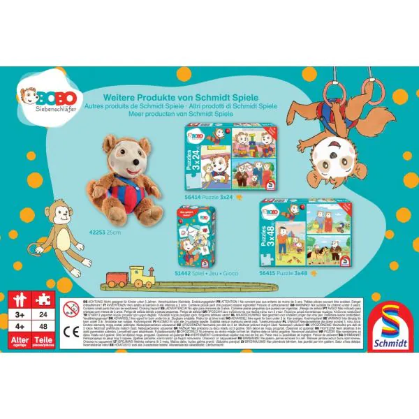 Schmidt Spiele Bobo Siebenschläfer: Freunde und Familie, 3x24 Teile Kinderpuzzle Black Friday Preise