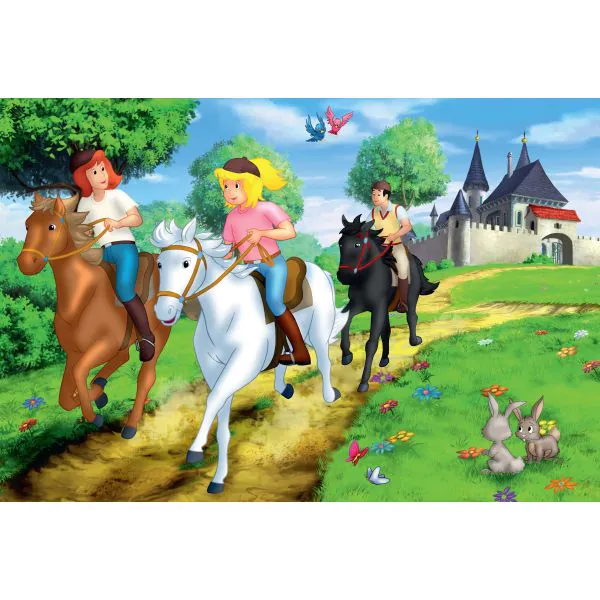 Schmidt Spiele Bibi & Tina: Puzzle-Box im Metallkoffer mit 4 Kinderpuzzles (2 x 100 und 2 x 150 Teile) Saisonschlussverkauf