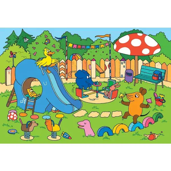 Schmidt Spiele Die Maus: Ein Tag mit der Maus, 3x48 Teile Kinderpuzzle Muttertagsangebot