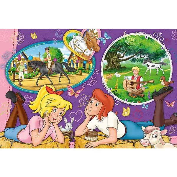 Schmidt Spiele Bibi & Tina: Freundinnen für immer, 150 Teile Kinderpuzzle mit Add-on (inkl. Slap Snap Band bunt) Vatertagsangebot