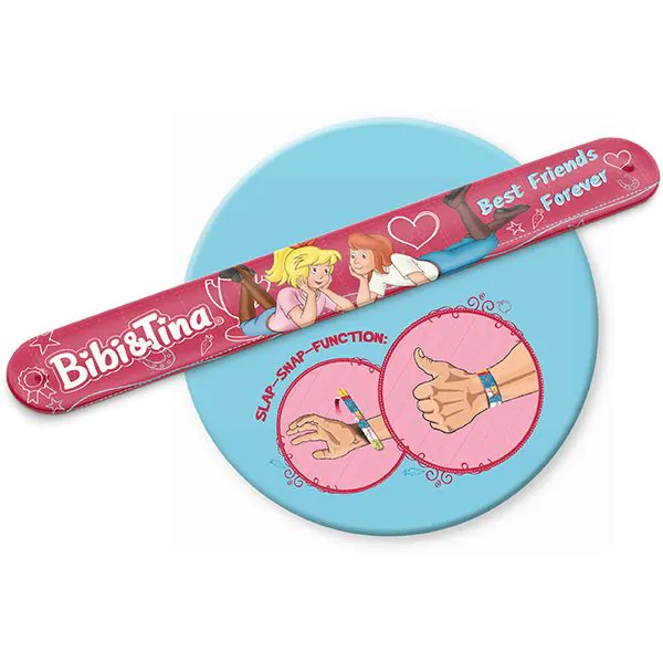 Schmidt Spiele Bibi & Tina: Freundinnen für immer, 150 Teile Kinderpuzzle mit Add-on (inkl. Slap Snap Band bunt) Vatertagsangebot