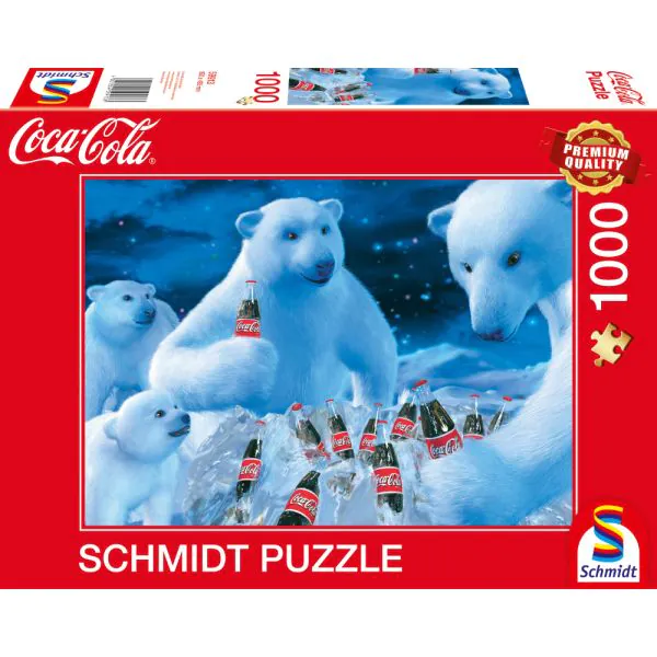 Schmidt Spiele Coca Cola: Polarbären, 1.000 Teile Puzzle Große Rabatte