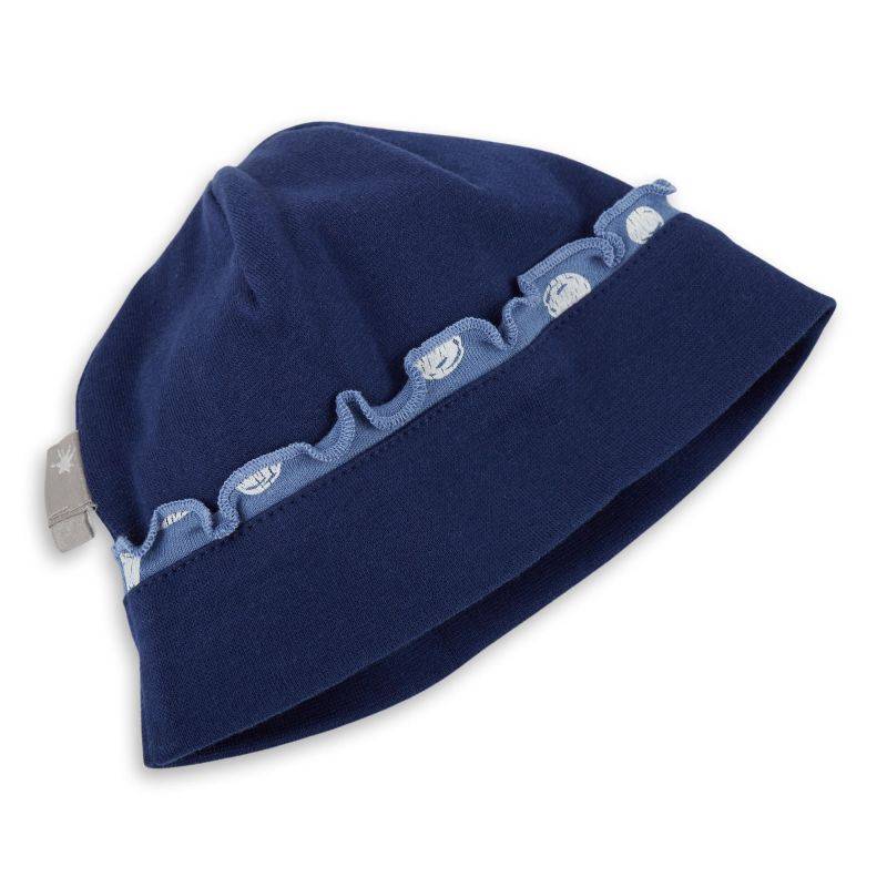 Sigikid Dunkelblaue Baby Mütze mit Kräuselkante Top Angebot