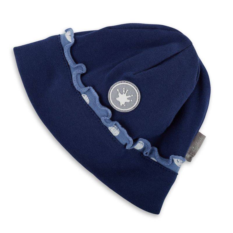 Sigikid Dunkelblaue Baby Mütze mit Kräuselkante Top Angebot