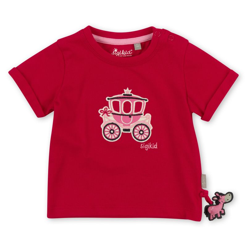 Sigikid Rotes Baby T-Shirt mit Märchenkutsche Motiv Online Outlet